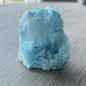 Raw Sparkling Blue Aragonite Display